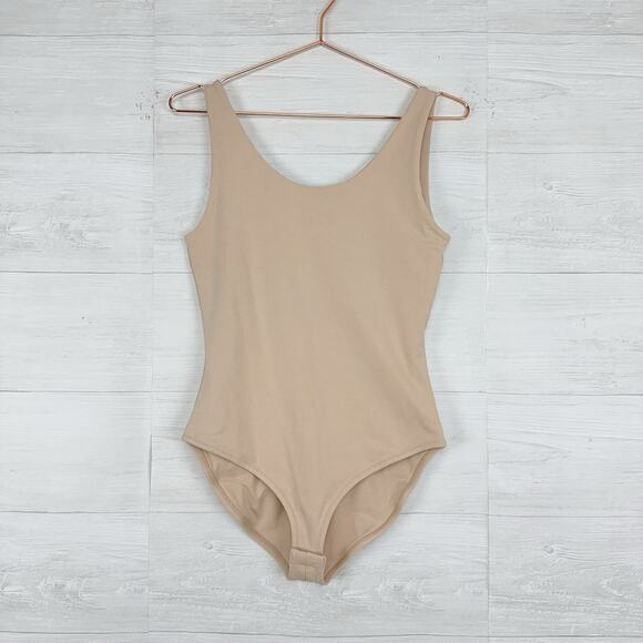 Pact Everyday Tank Bodysuit Organic Cotton Medium Beige Sustainable Minimalist - Picture 2 of 14
